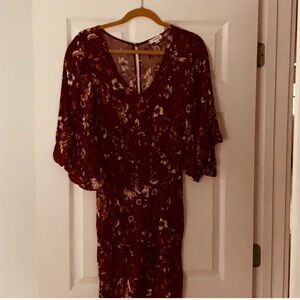 Jumpsuit Burgundy Eyeshadow Small